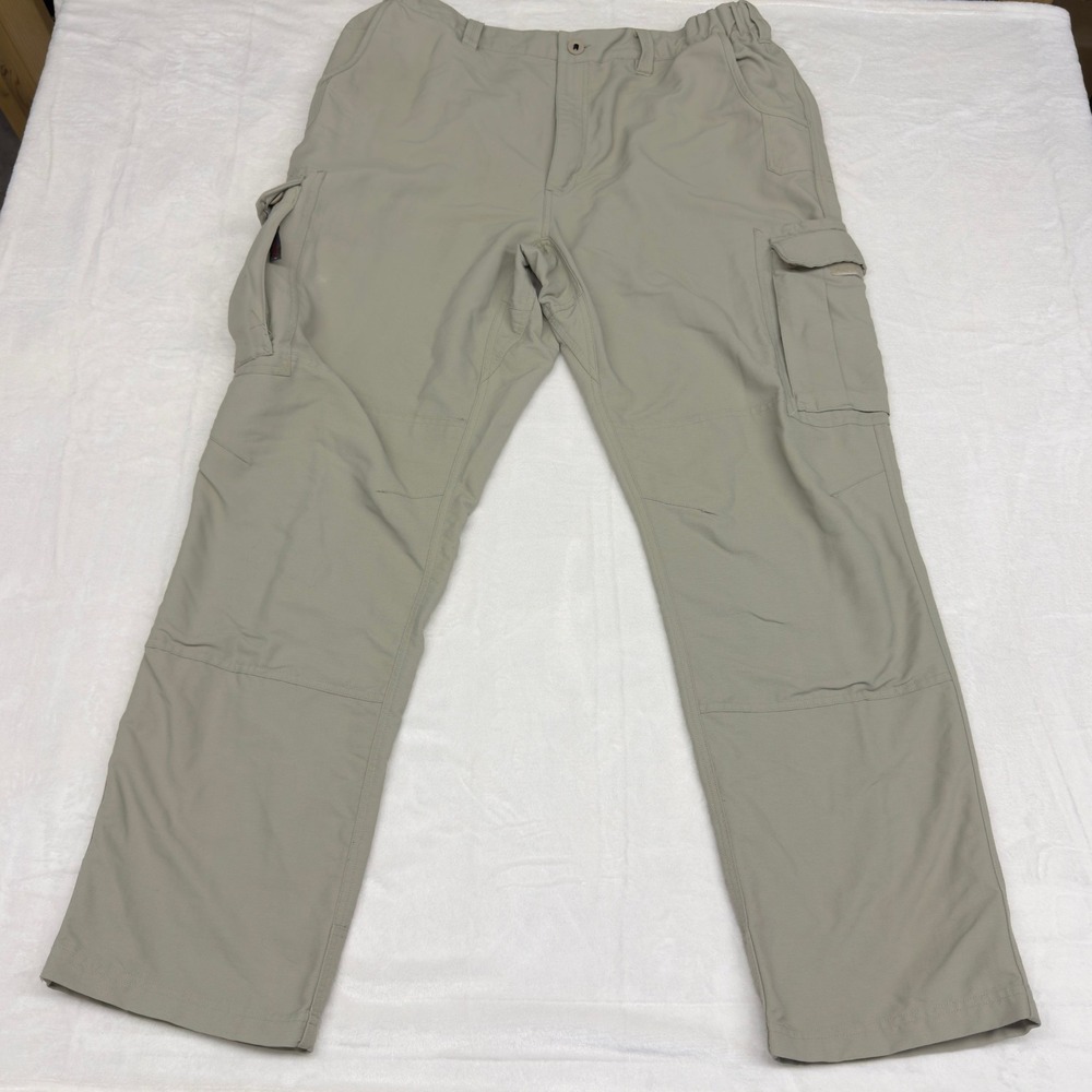 RailRiders Cargo Pants Mens XL Tan Straight Fit Pockets Outdoor Casual
